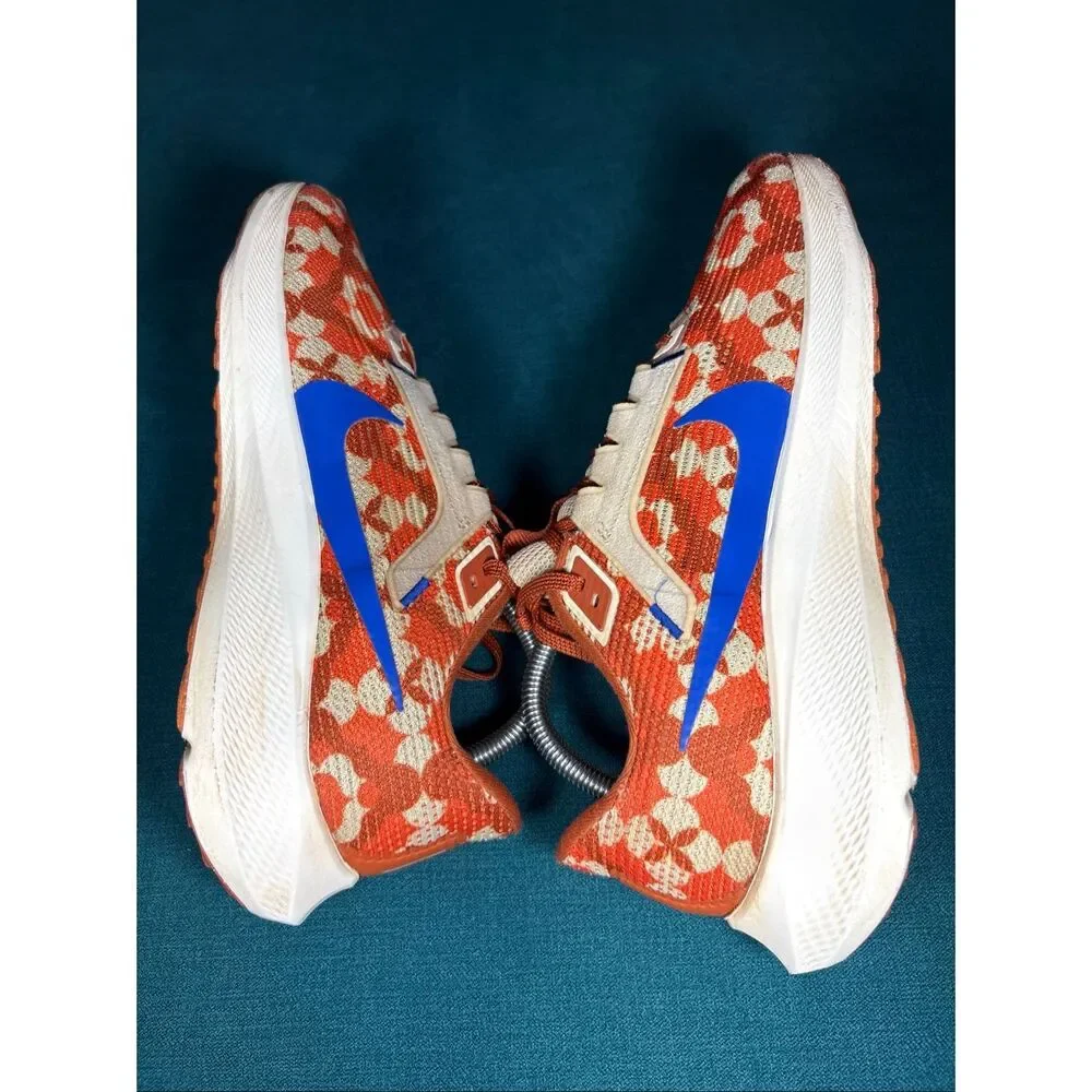 Nike Air Zoom Pegasus 40 Premium Floral Orange Blue Running Shoes Men’s Size 9 F